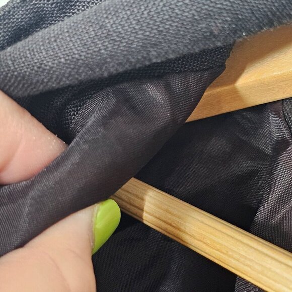 Vintage Linen Button Front Mandarin Collar Midi Dress‎ 80s-90s Women's S/M, 10 - Picture 5 of 14